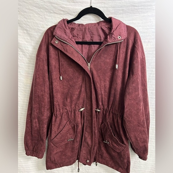 CS Signature Jacket Womens Medium Reversible Full Zip Velvet/Windbreaker Size S - Picture 1 of 11
